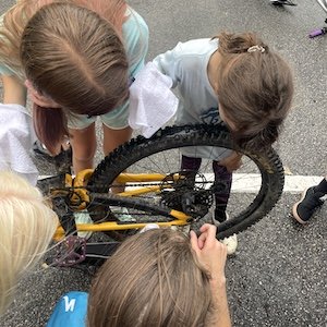 Servicing a bike in Chattanooga